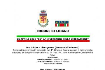 Celebrazioni 25 aprile 2026 - 81° anniversario della Liberazione