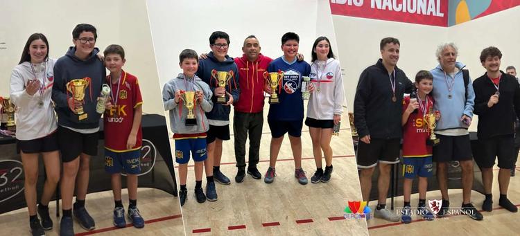 Estadio Español suma títulos en el 2° Torneo Metropolitano de Ráquetbol