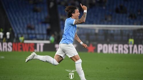 Pellegrini esultanza Lazio