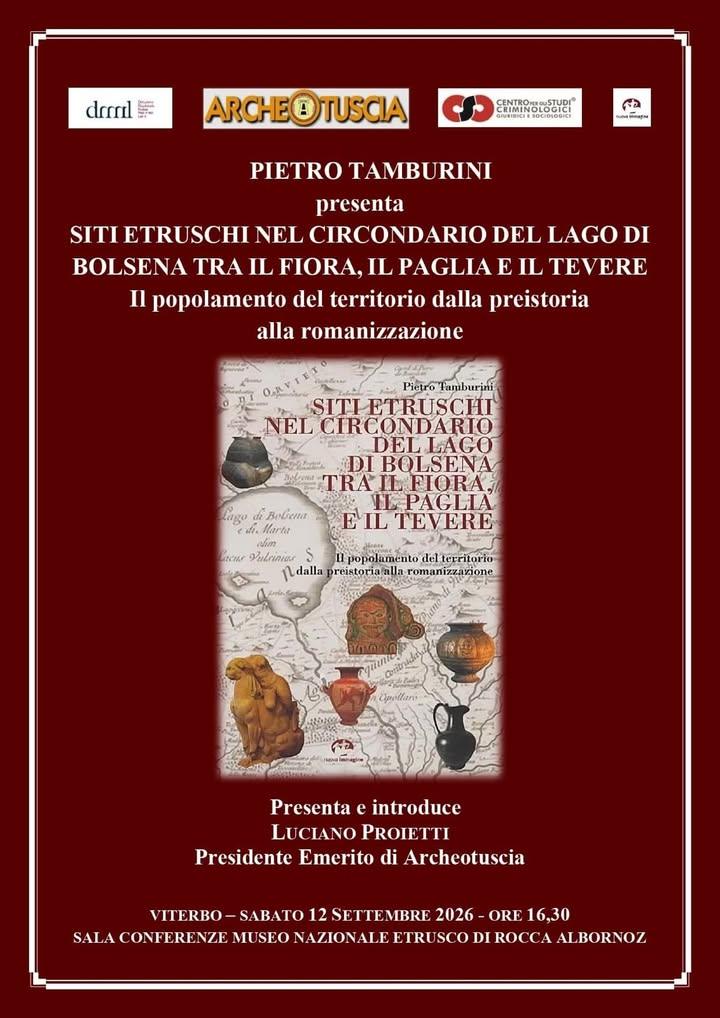 📅Sabato 12 settembre 2026 alle ore 16.30 presso la sala conferenze del Museo Nazionale Etrusco di Rocca Albornoz di Vit...