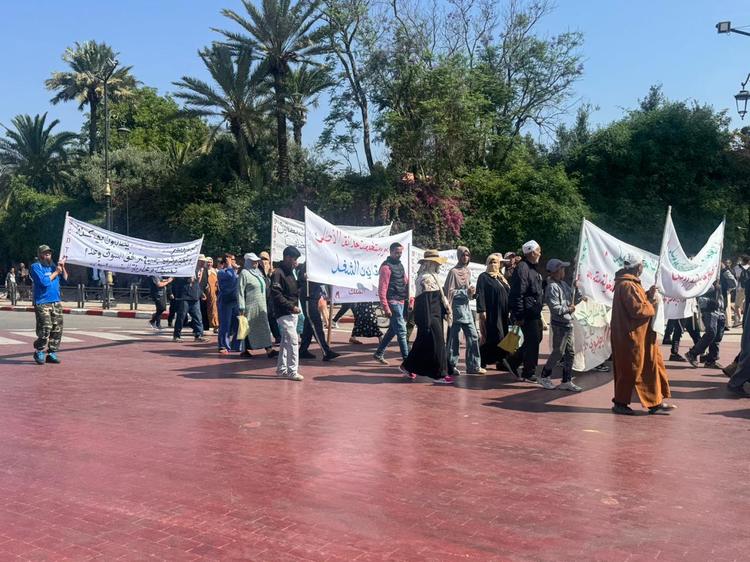 بالصور.. انطلاق المسيرات العمالية بمناسبة عيد الشغل بمراكش