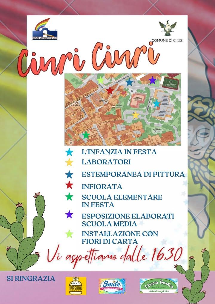 CIURI CIURI DOMANI 20 Maggio 2026 Cinisi sarà un’esplosione di arte, musica, profumi e orgoglio. L'Istituto Comprensivo...
