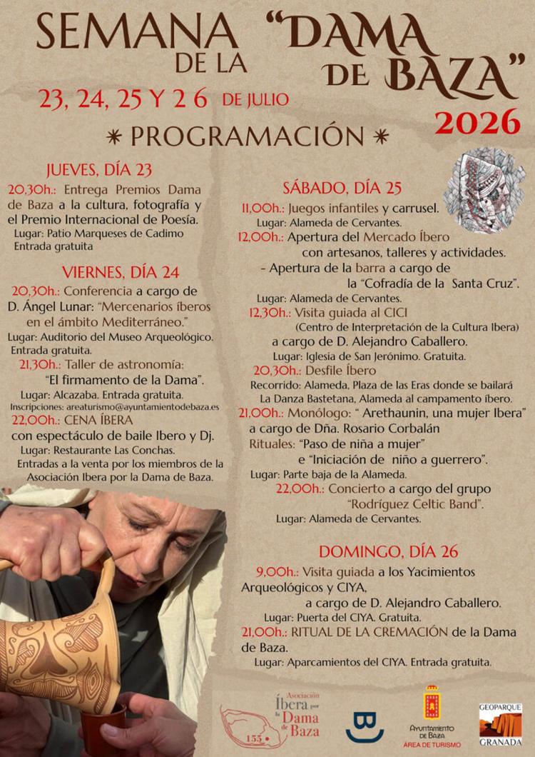 Baza celebra un año más, del 23 al 26 de julio, el descubrimiento de su emblemática Dama íbera