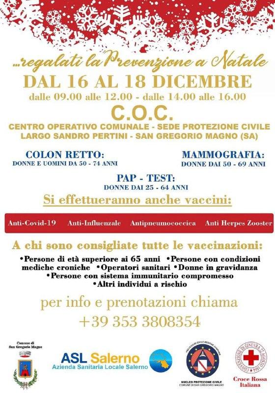 Regalati la prevenzione a Natale! Dal 16 al 18 dicembre. (Clicca qui)