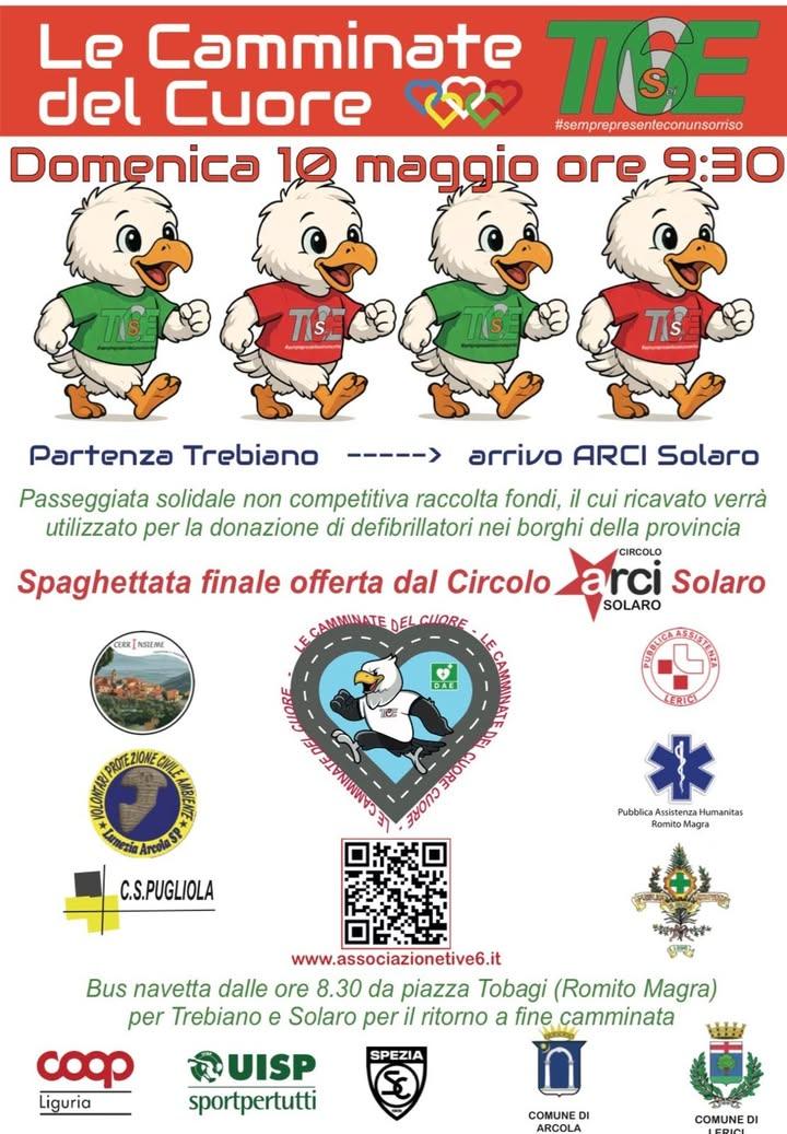 Domenica 10 maggio torna  la Camminata del Cuore, iniziativa promossa da Tive6. Si tratta di una passeggiata solidale no...