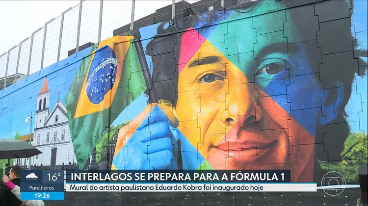 Autódromo de Interlagos: mural de 2 mil m² de Kobra homenageia Ayrton Senna e trabalhadores