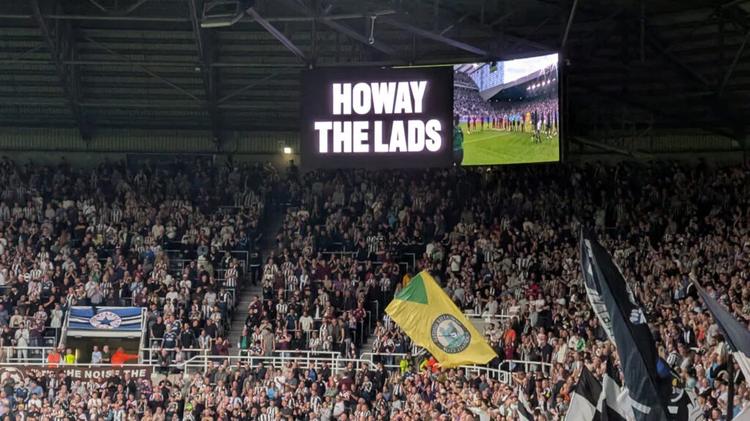 Howay The Lads Teams On Screen Newcastle United v West Brom