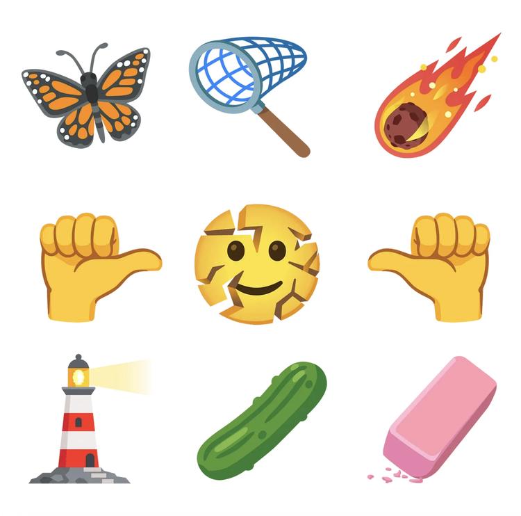 Nine new emoji