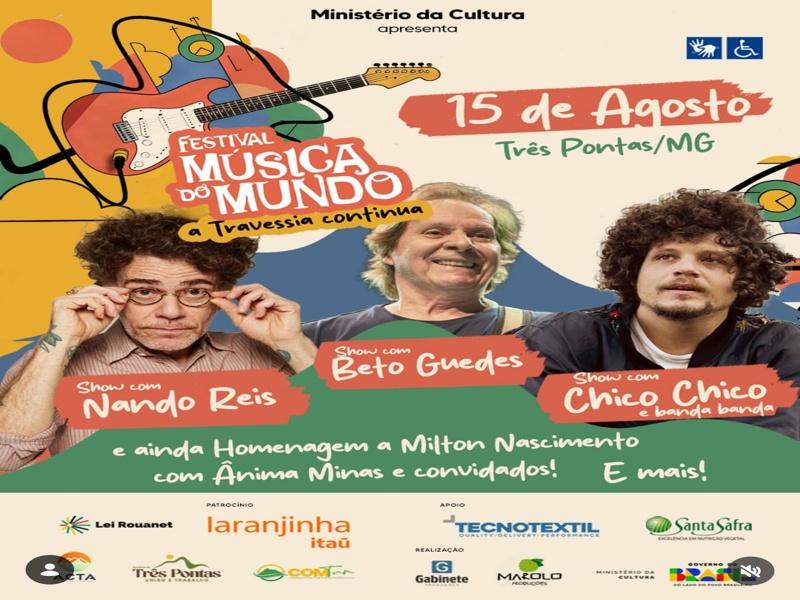 Ingressos para o Festival Música do Mundo já estão à venda