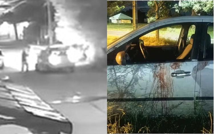 Vídeo mostra o momento em que homem mata namorado da ex-mulher, em Goiânia