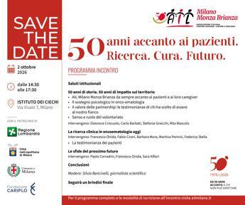 Tumori, Ail Milano Monza Brianza celebra 50 anni accanto ai pazienti oncoematologici