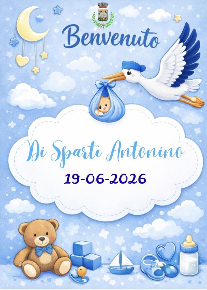 👶💙 Benvenuto, Antonino! 💙👶 L’Amministrazione Comunale porge il più caloroso benvenuto a Di Sparti Antonino, nato il...