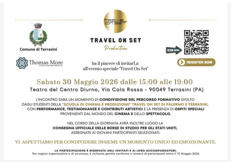 🎬 Il talento dei nostri giovani protagonista a Terrasini! Sabato 30 maggio, dalle ore 15:00 alle ore 19:00, presso il T...