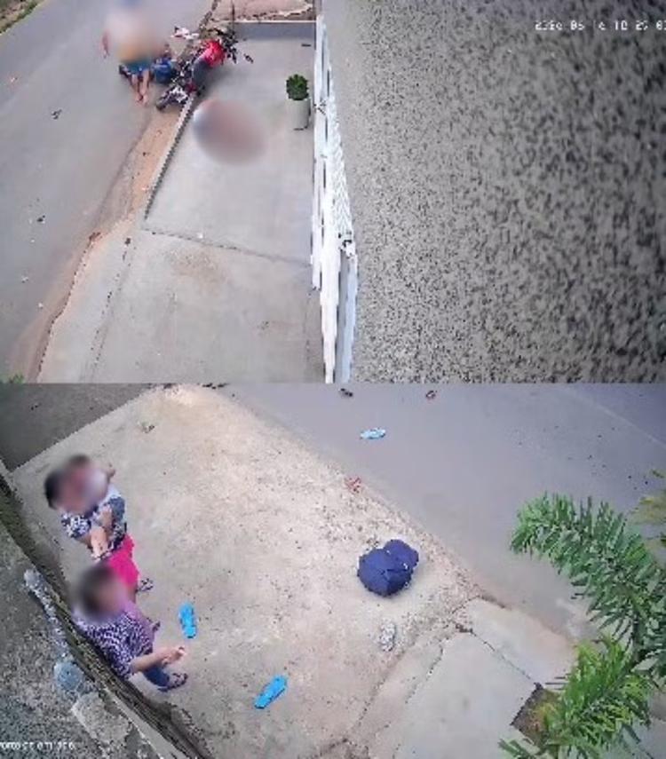 Mãe e dois filhos são atropelados por motociclista embriagado em Inhapim