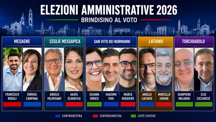 Comuni al voto nel Brindisino: cinque le partite aperte