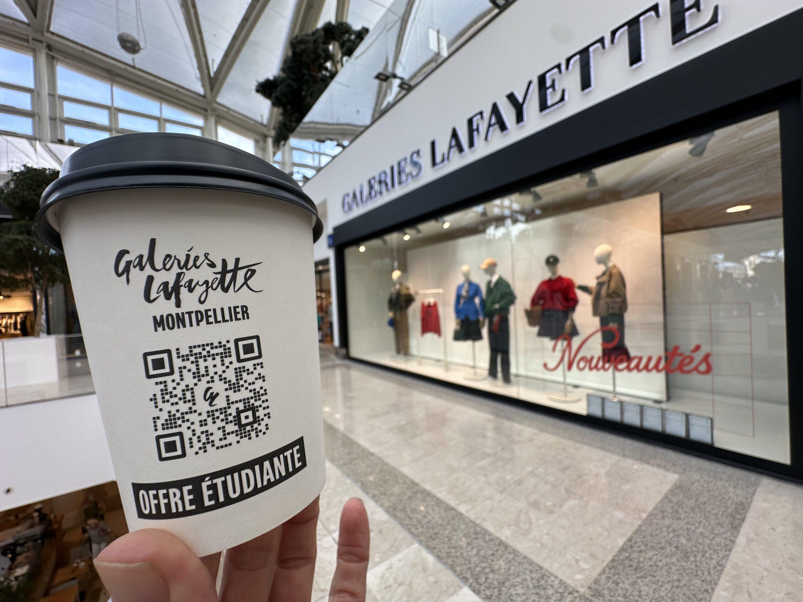 Opération étudiante : Ton mug et ta boisson offerte aux Galeries Lafayette Montpellier