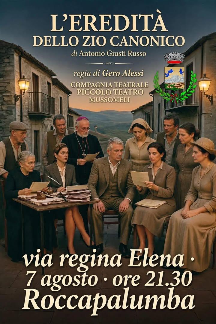 🎭 La 26ª Rassegna Teatrale “Città di Roccapalumba” prosegue con un nuovo  appuntamento. Domani sera sarà la volta della...