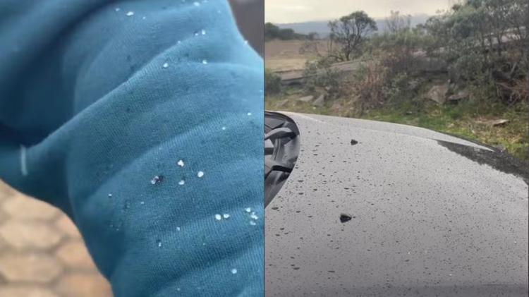 VÍDEO: Chuva congelada surpreende turistas na Capital Nacional do Frio, em SC