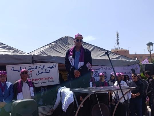 قيادات سياسية ونقابية في الـ FDT تحضر احتفالات فاتح ماي بقلعة السراغنة