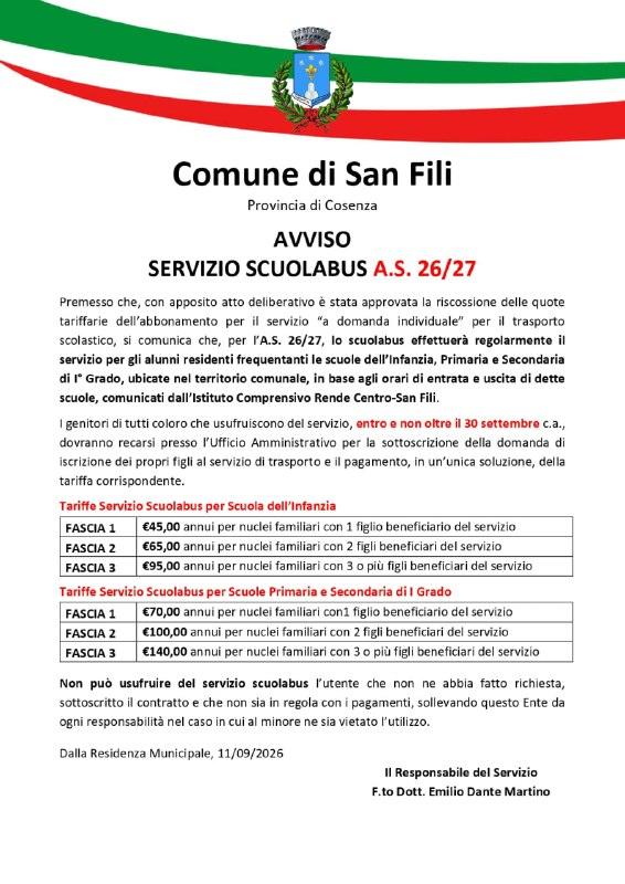 𝐀𝐯𝐯𝐢𝐬𝐨 - 𝐒𝐞𝐫𝐯𝐢𝐳𝐢𝐨 𝐒𝐜𝐮𝐨𝐥𝐚𝐛𝐮𝐬 𝐀.𝐒. 𝟐𝟔/𝟐𝟕 📍 Sottoscrizione del modulo di iscrizione e pagamen...