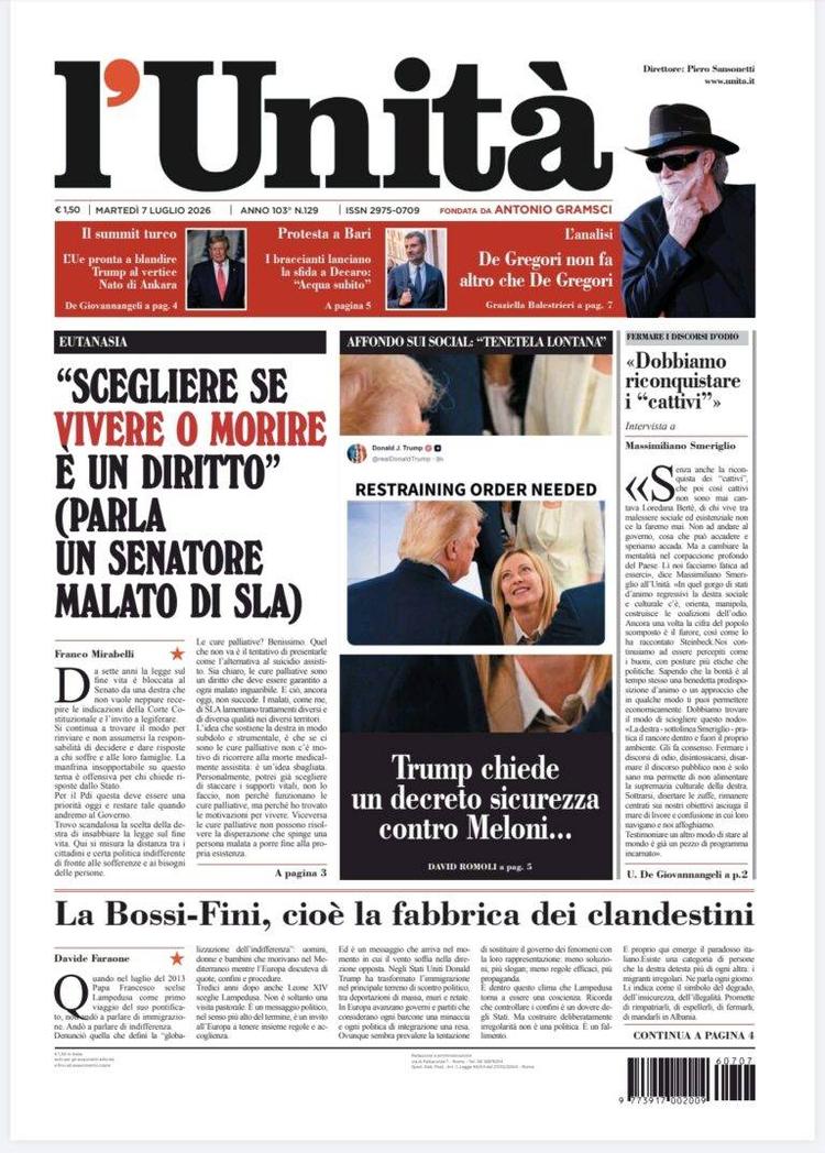 L'Unità interrompe le pubblicazioni e l'editore dà la colpa al Pd