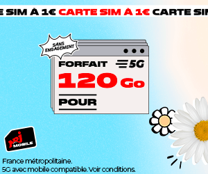 🔖 NRJ Mobile, forfait 5G illimité/120Go à 9€/mois
