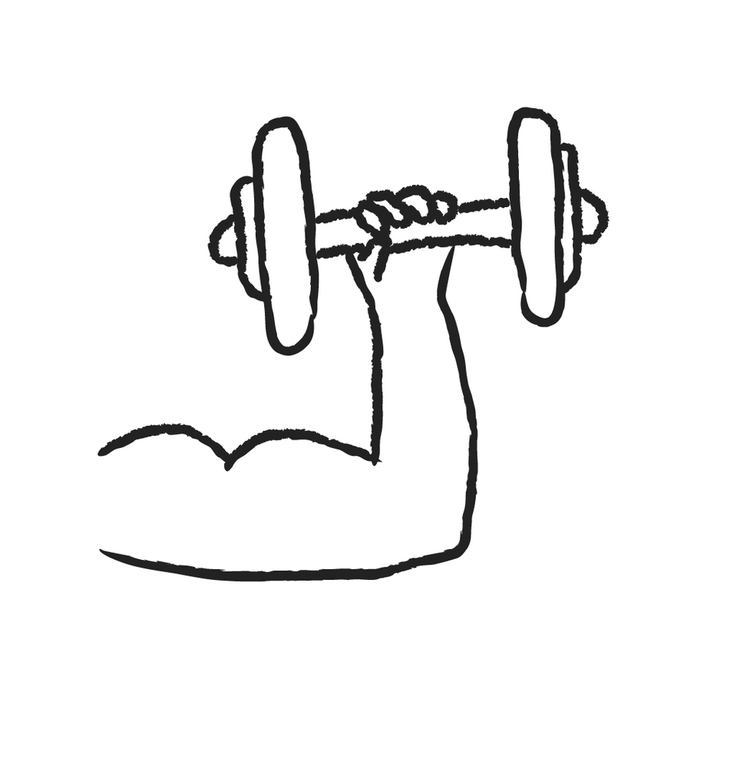engage in regular physical activity, arm lifting weight
