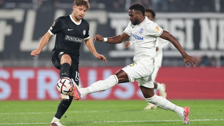 Ligue Europa&nbsp;: l'Olympique de Marseille replonge à Sturm Graz (1-0)