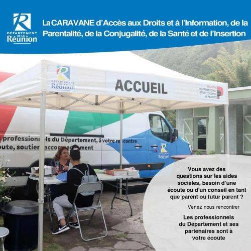 La Caravane d’accès aux droits et à l’information à la Parentalité, à la Conjugalité, à la Santé et à l’Insertion