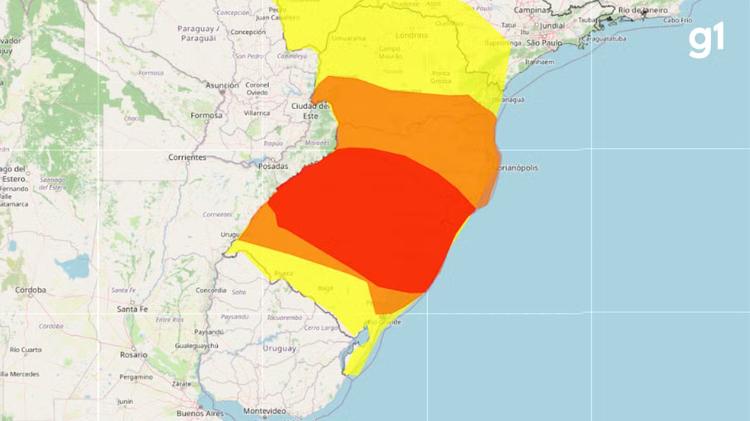 Inmet publica aviso de grande perigo para tempestades no RS; ventos podem chegar a 100 km/h