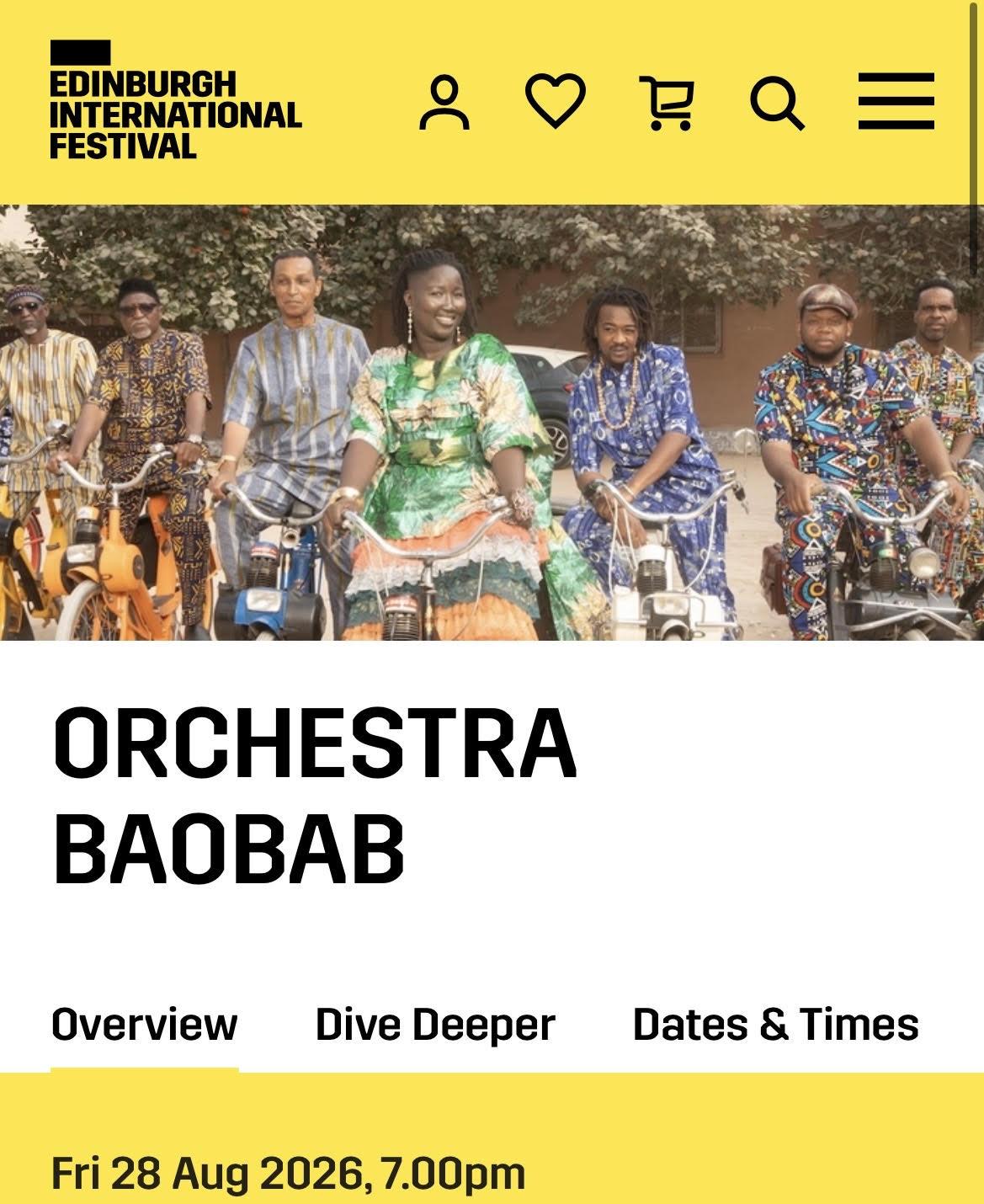 Notre semaine culturelle: Orchestra Baobab à Édimbourg le 28 août !