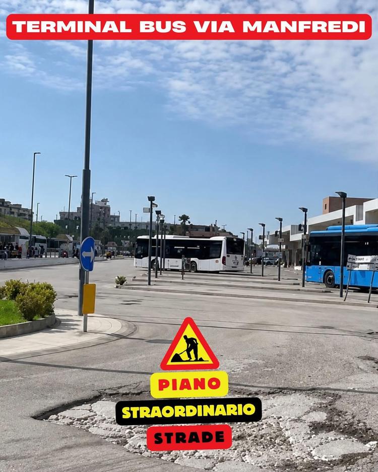 Foggia, manutenzione stradale: al via i lavori nell’area del terminal bus di viale Manfredi