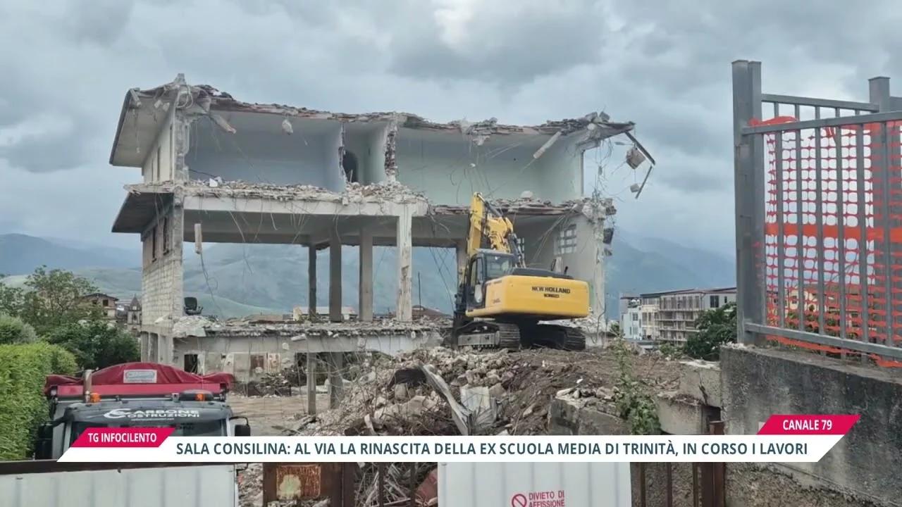 Sala Consilina, demolita l’ex scuola media a Trinità: al via il progetto da 4,5 milioni per il nuovo istituto