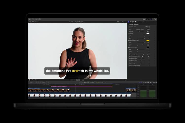Apple Creator Studio Final Cut Pro Generate Captions on MacBook