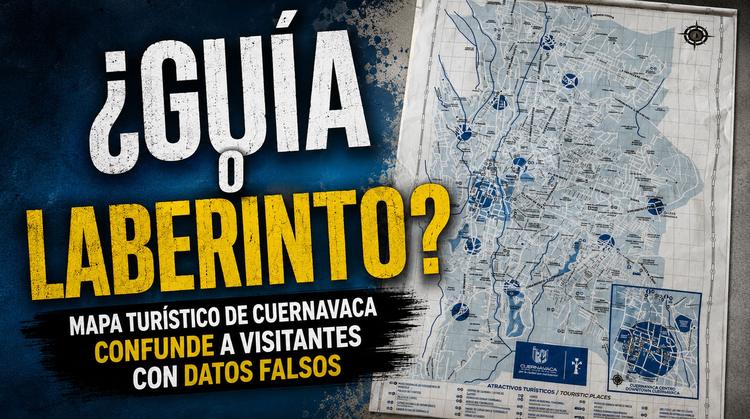 ¿Guía o laberinto? Mapa turístico de Cuernavaca confunde a visitantes con datos falsos