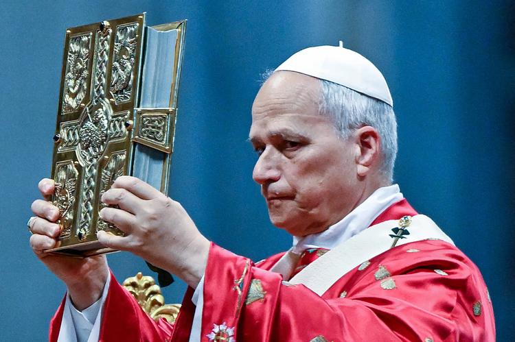 Papst Leo XIV. (bei der Pfingstmesse): Würde des Menschen und Gemeinwohl stehen im Zentrum. Imago 