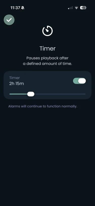 timer page ozlo app