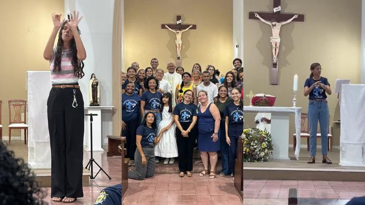 Jovem surda inspira criação de pastoral que celebra missas em Libras em Teresina: 'Deus fala a minha língua'