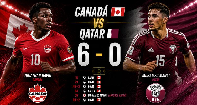 Jonathan David firma un memorable hat-trick en la goleada 6-0 de Canadá sobre Qatar en el Mundial 2026: el segundo triplete del torneo tras el de Messi