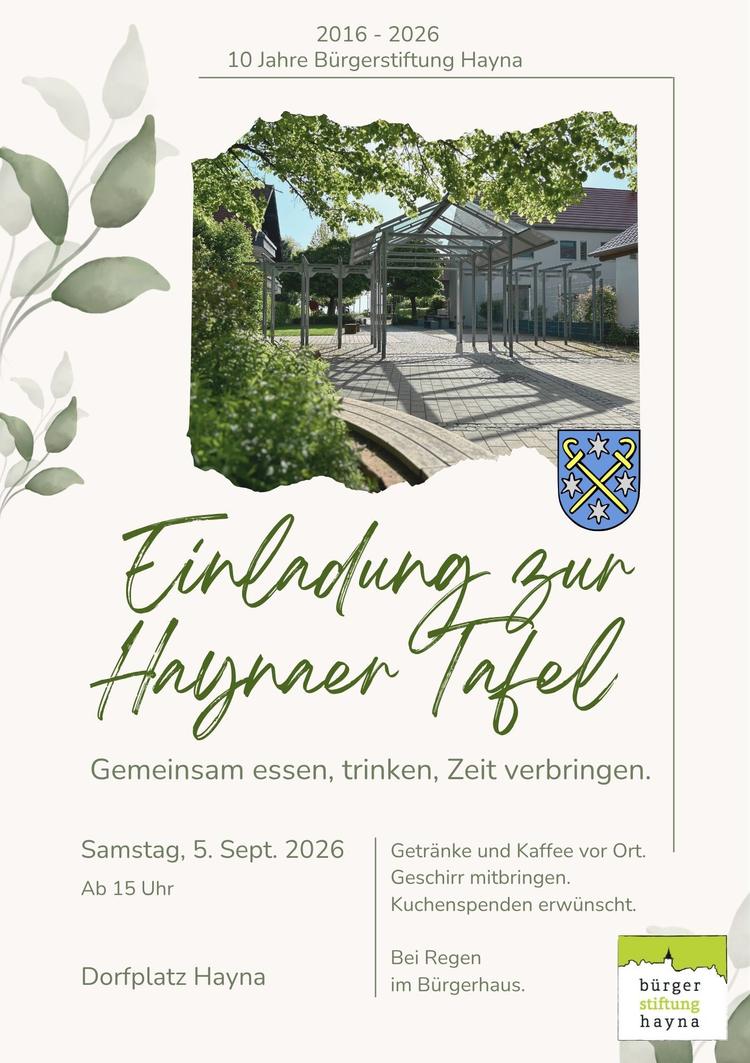 Einladung zur Häänemer Tafel (Ersatztermin!)