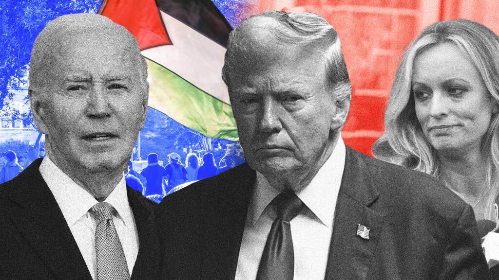 Joe Biden face aux manifestations pro-palestiniennes, Donald Trump face à Stormy Daniels