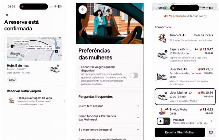 Uber amplia categoria de viagens com motoristas mulheres para todo o Brasil; veja como usar