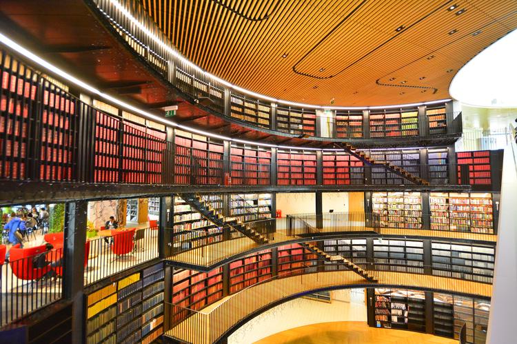 Inside Library of Birmingham. 