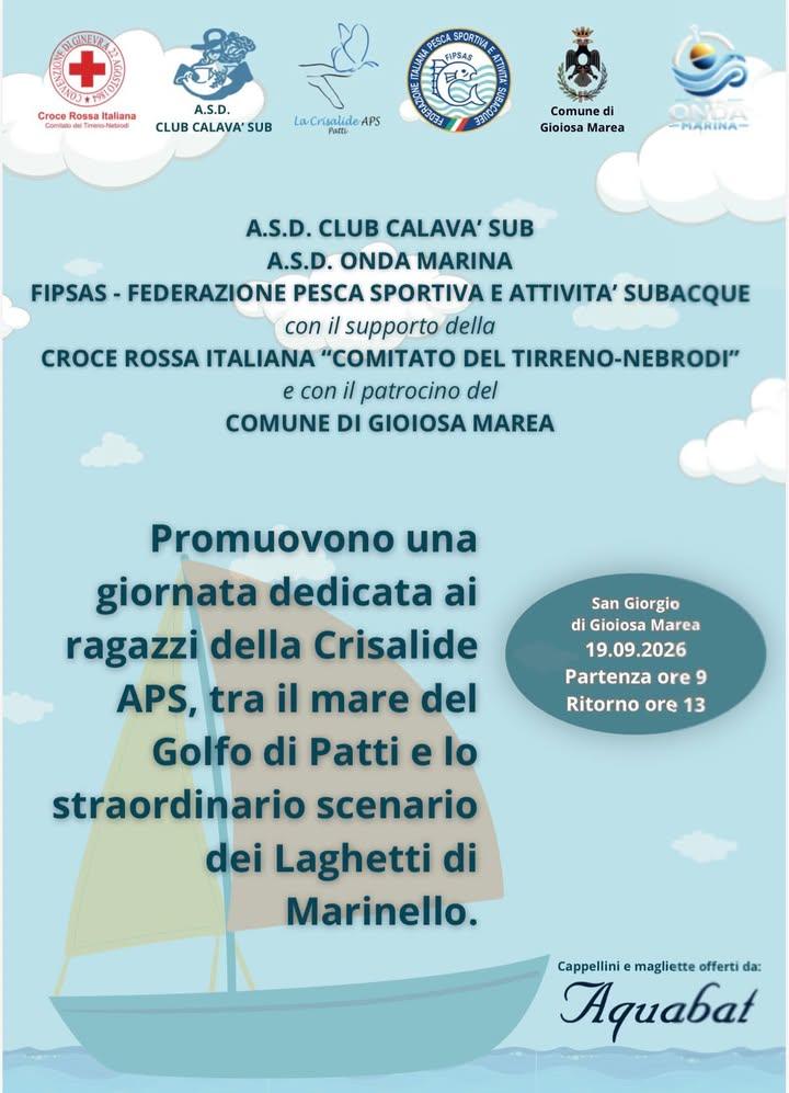 🌊⛵ UNA GIORNATA DEDICATA AI RAGAZZI DELLA CRISALIDE APS 💙 Un’iniziativa speciale all’insegna del mare, della condivisi...