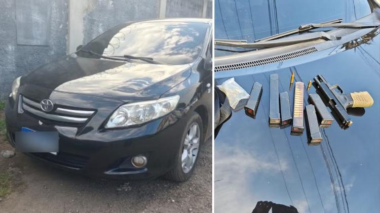 Suspeito de chefiar organização criminosa é preso com drogas e armas com kit rajada em Viana
