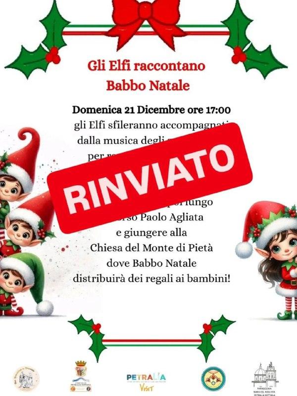 ❗❗Per previste condizioni meteorologiche avverse si comunica il rinvio dell'evento a giorno 🗓️ - Lunedì 22 Dicembre 🕔...
