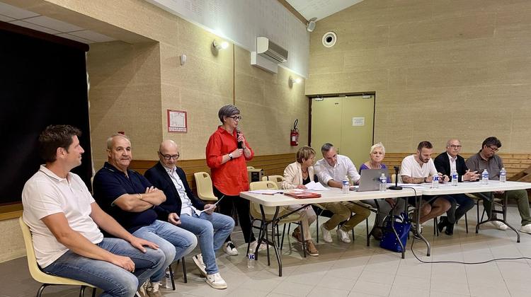 Daniel Augello, président d'Initiative Gard, est revenu sur le partenariat avec les Entrepreneurs de l'Uzège Pont du Gard, lors de  l'assemblée génrale du club présidé par Fanny Jorda-Iniguez.