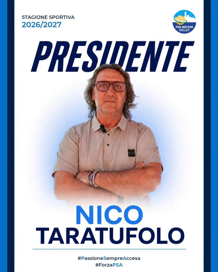 Volley, Psa Matera: il presidente Nico Taratufolo, presenza fondamentale per il club
