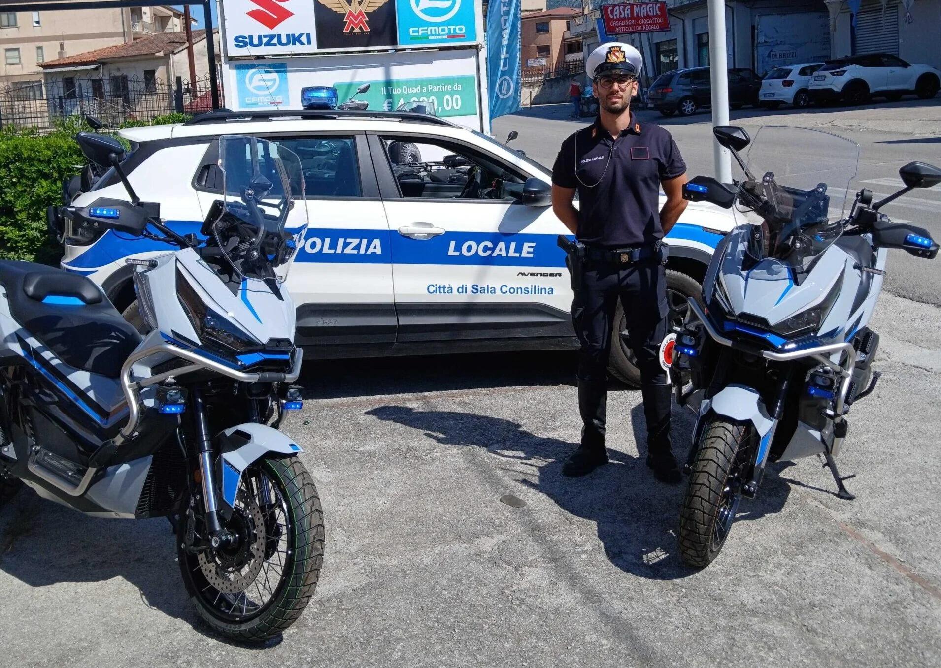 Nuove moto per la Polizia Locale di Sala Consilina, più sicurezza e controlli nel centro storico
