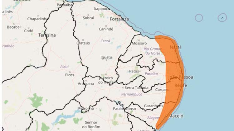Alerta laranja: chuva intensa pode atingir interior de PE; veja cidades